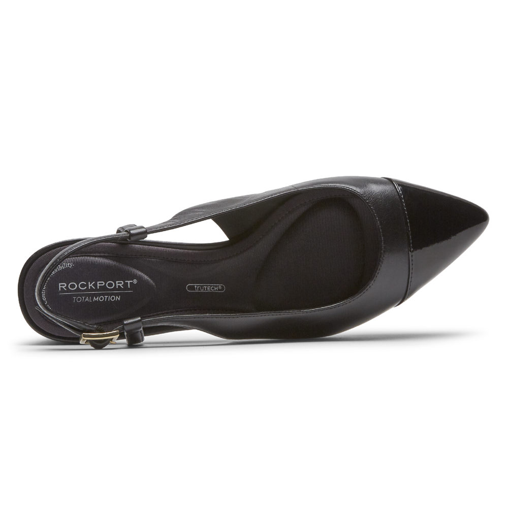 Rockport Womens Slingback Black - Total Motion Salima Posted - UK 386-JINWRK